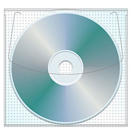 Vinyl Adhesive CD/DVD Sleeve 50 Pack