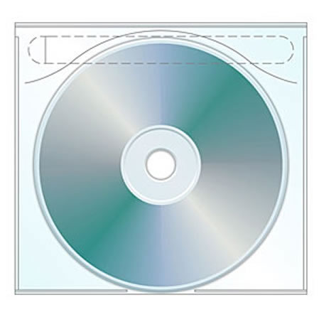 Vinyl Tamper Resistant Adhesive CD/DVD Sleeve 100 Pack