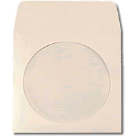 Paper CD Sleeve with Window and Flap Holds 2 Discs